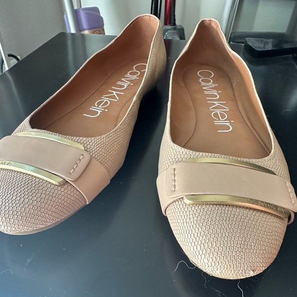 Calvin Klein women’s ballet flat, size 10.cream color. Confortable, atractivo - Picture 6 of 9